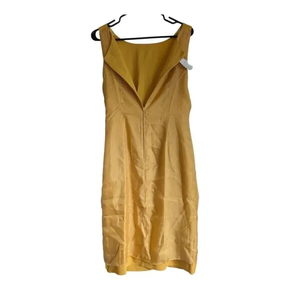 MaxMara Marigold Yellow Sheath Midi Dress Medium - Picture 8 of 10